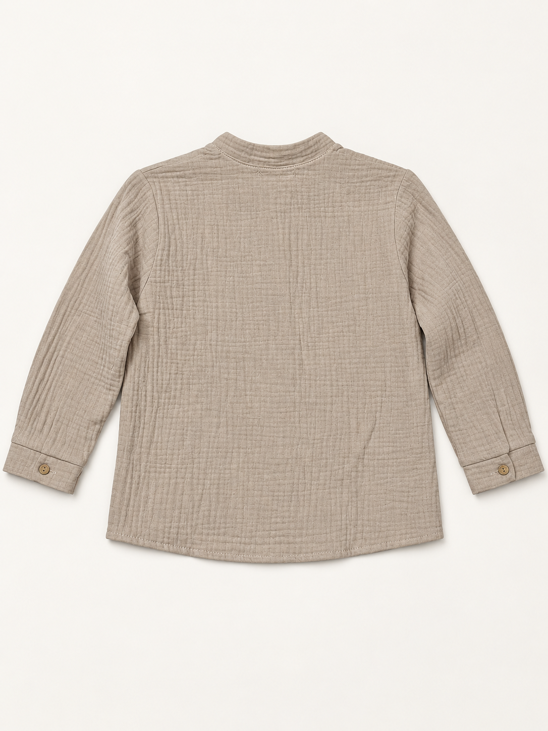 Camisa de niño gris con cuello mao