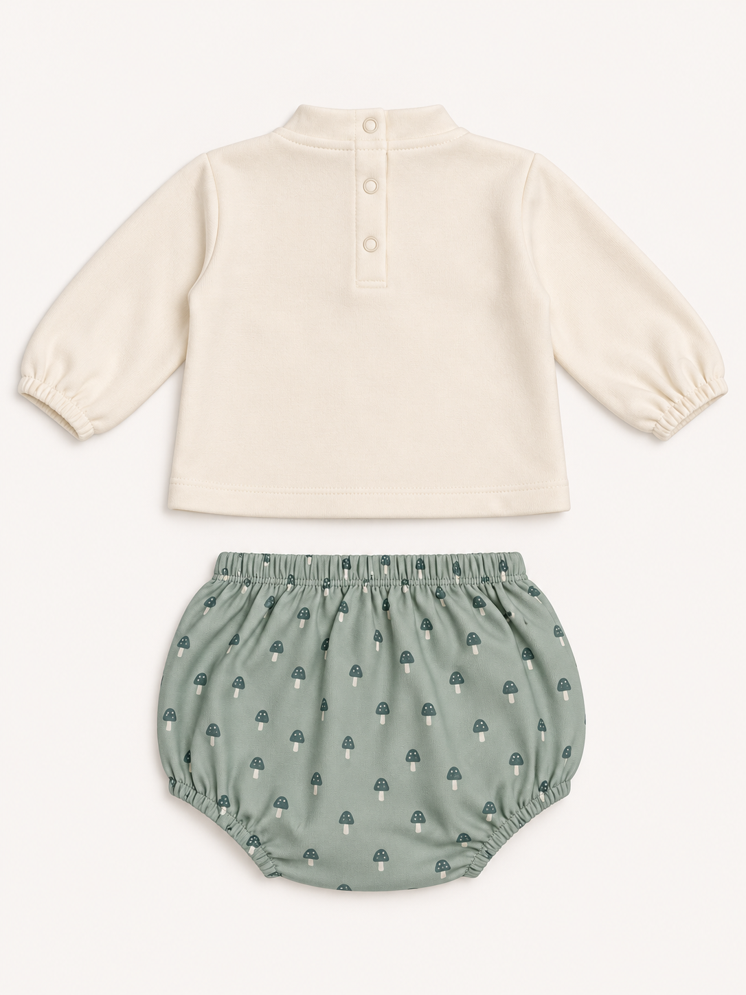 Conjunto de bebé setas verde con braguita