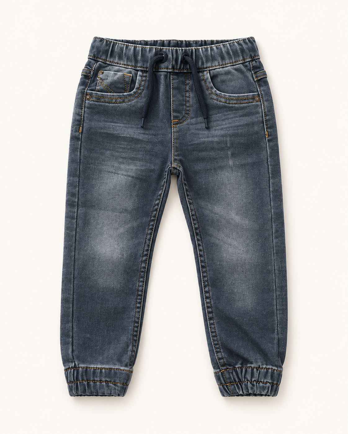 Pantalón vaquero de bebé con puño elástico