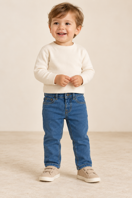 Pantalón vaquero de bebé recto