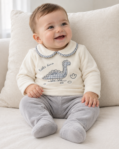 Conjunto de bebé Dino con polaina