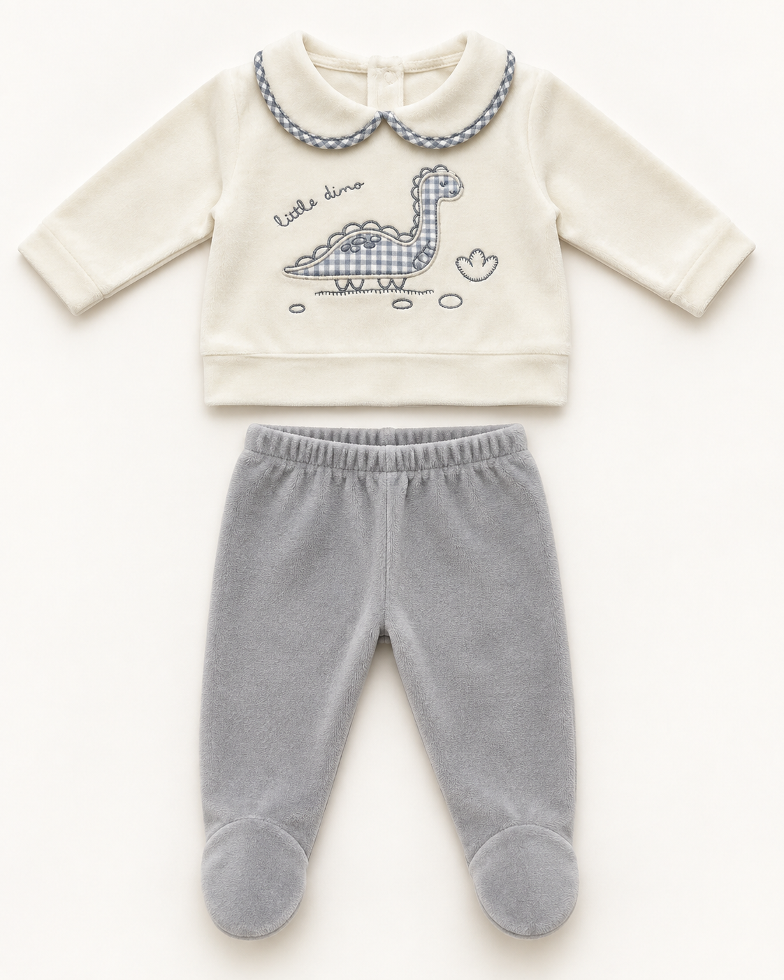 Conjunto de bebé Dino con polaina