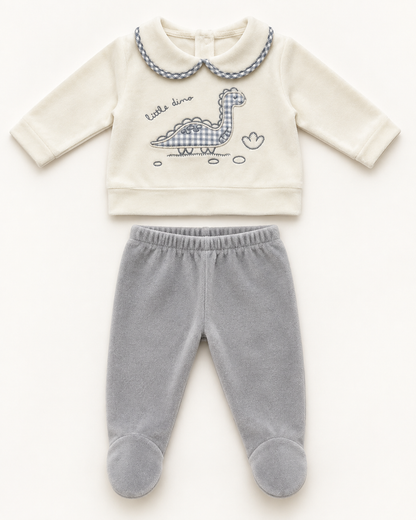 Conjunto de bebé Dino con polaina
