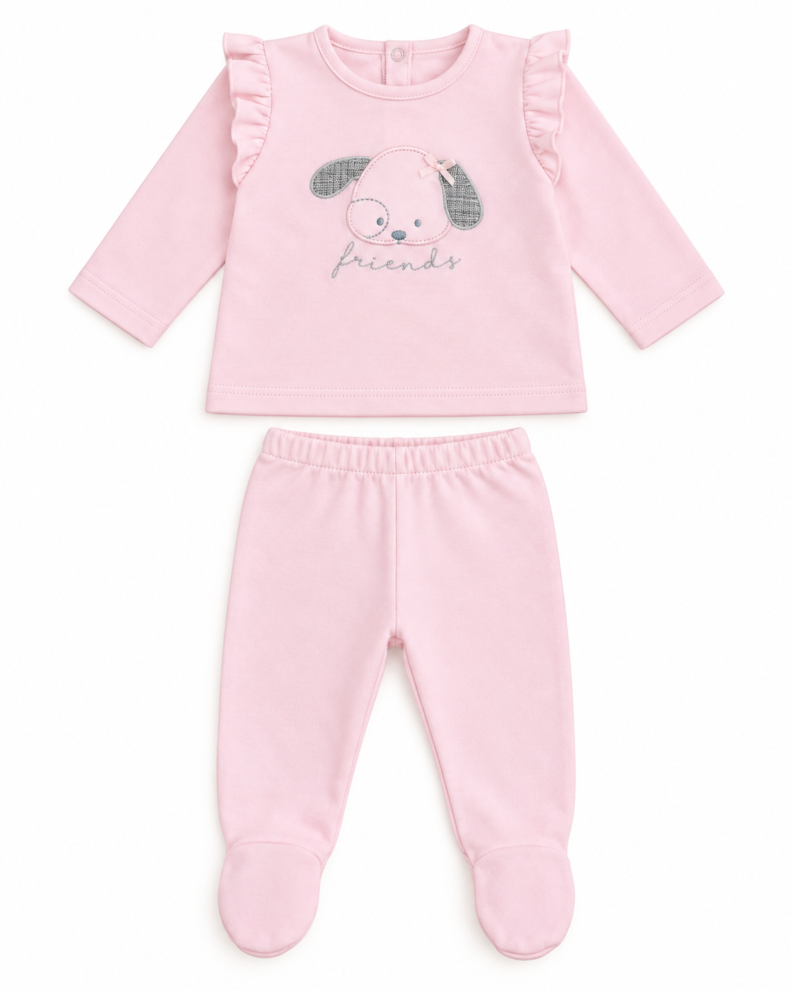 Conjunto de bebé Perrita rosa