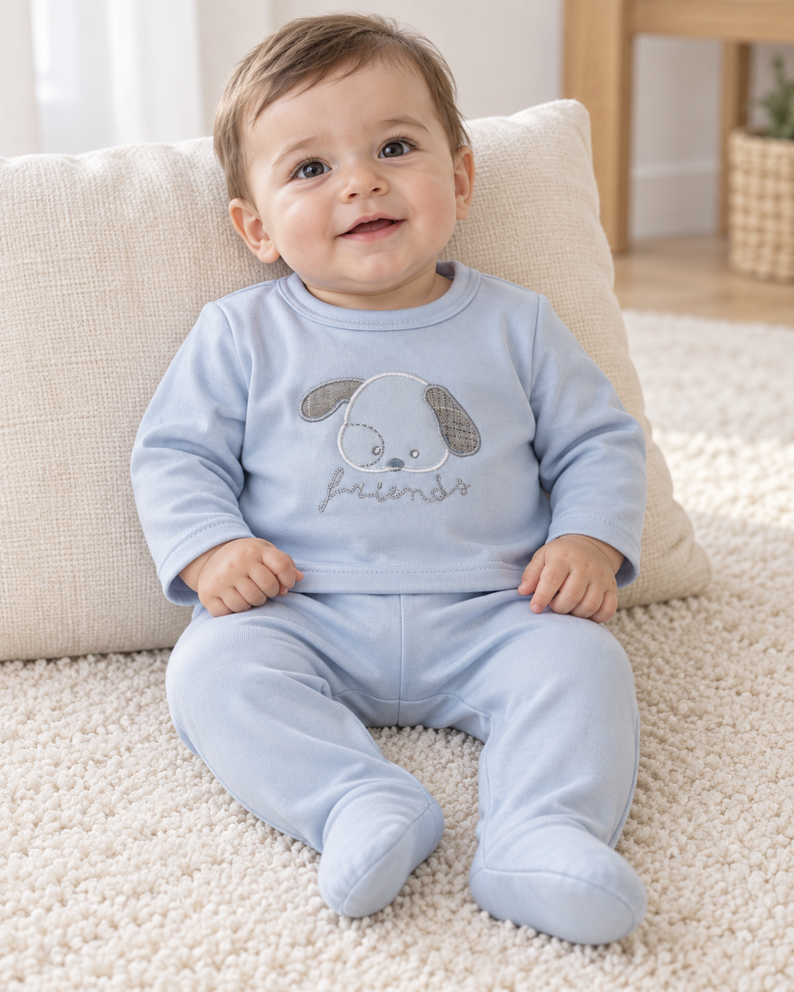 Conjunto de bebé Perrito azul