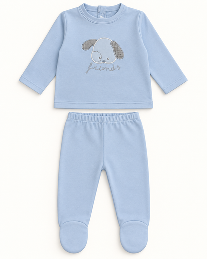 Conjunto de bebé Perrito azul