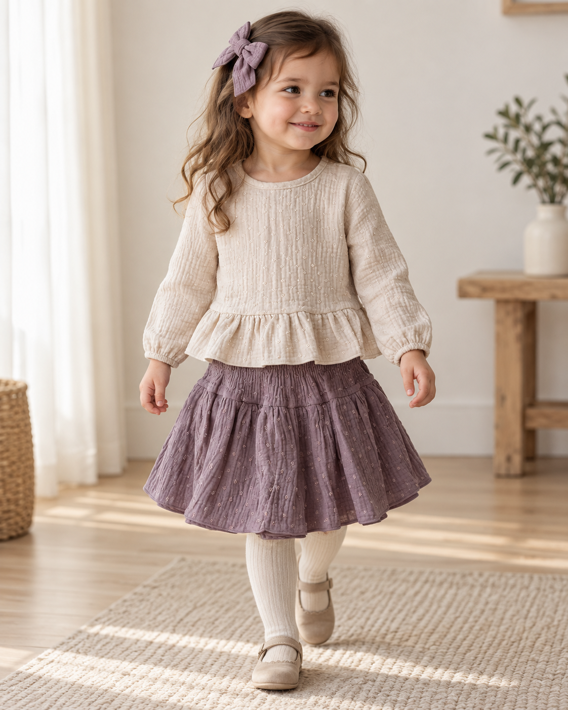 Falda pantalón Atari malva; otras prendas y complementos se venden por separado